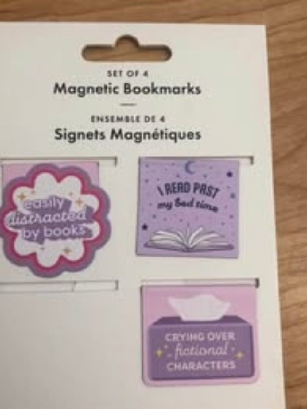 Purple Magnetic Bookmarks Set